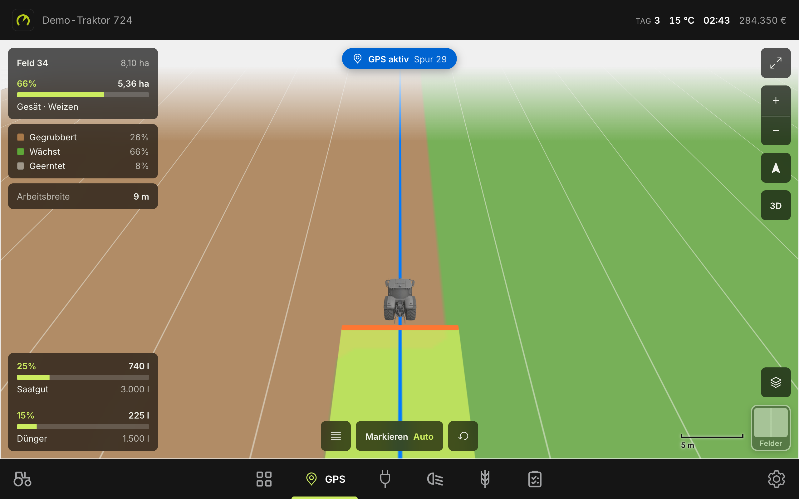GPS in 3D bei Tag